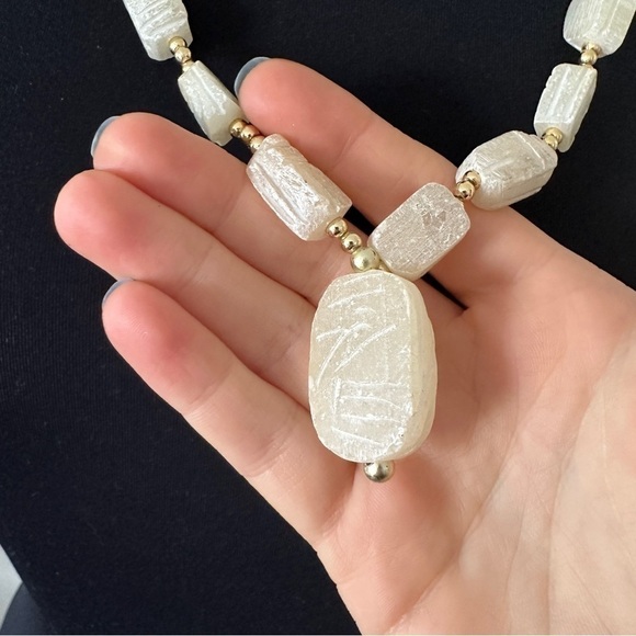 Vintage Costume Jewelry Beaded Rock Necklace - Picture 3 of 9